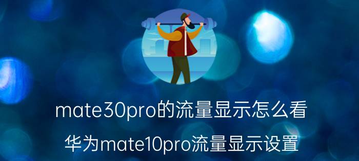 mate30pro的流量显示怎么看 华为mate10pro流量显示设置？